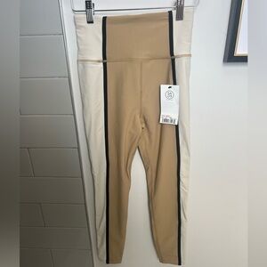 Women’s SAGE brand Tan and Cream Leggings